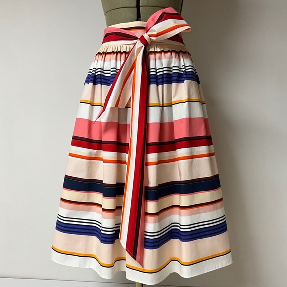 Brand new cotton Kate Spades designer stripped skirt size 2 - Picture 1 of 10